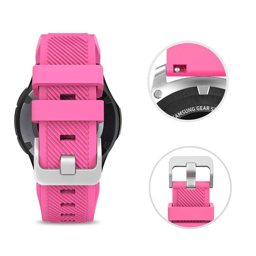 Silikon Ersatz Uhrenarmband für Samsung Gear S3 Classic/Frontier 22 mm - Bild 30 von 50