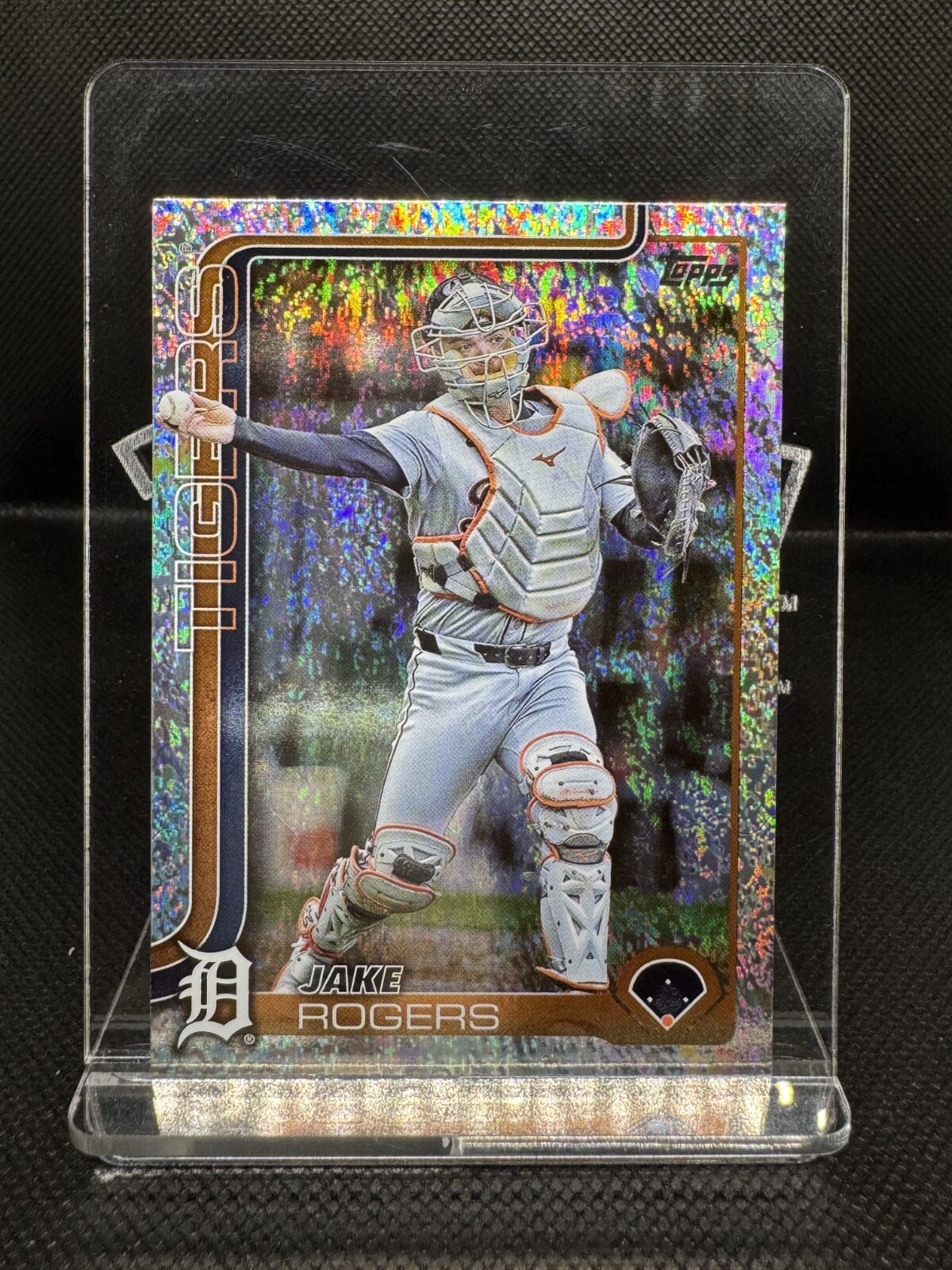 Jake Rogers Detroit Tigers #55 Topps 2025 Series 1 Glitter Holo Foil NM