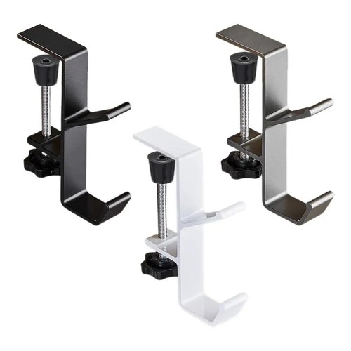 Adjustable Headphone Stand Desk Edge Hook Portable Headset Holder Home Office - Picture 5 of 6