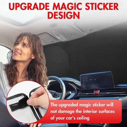 Universal Foldable Car Front Window Sun Shade Windshield UV & Heat Block Cover - Picture 6 of 10