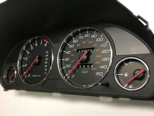 For Honda Prelude 97-01 Chrome Dial Gauge Rings Polished Alloy Surrounds 4pcs - Picture 11 of 12