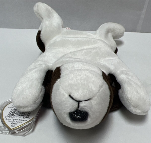 Ty Beanie Baby Bruno the Bull Terrier Dog #4183 Tag Errors - Picture 8 of 16