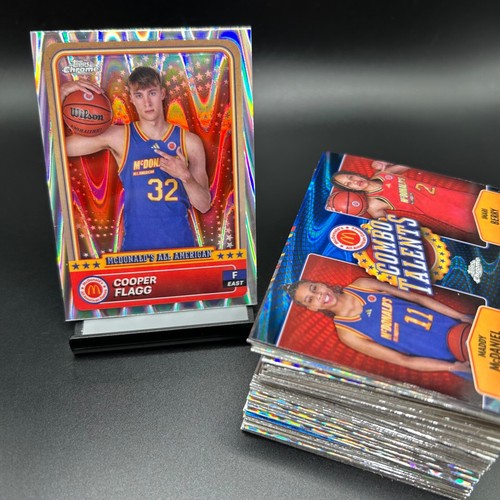 2024 Topps Chrome McDonald's All-American Basketball Base, Parallels & Inserts - Afbeelding 1 van 48