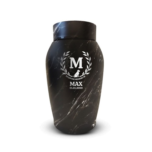 Urna personalizada para mascotas para perros cenizas acero inoxidable grabada a medida, patrón de mármol - Imagen 57 de 77