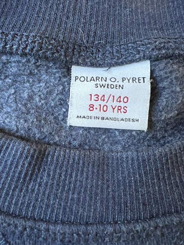 Polarn O. Pyret Crew Neck Navy Pullover Sweatshirt Kids 8-10 Yrs - Picture 3 of 5