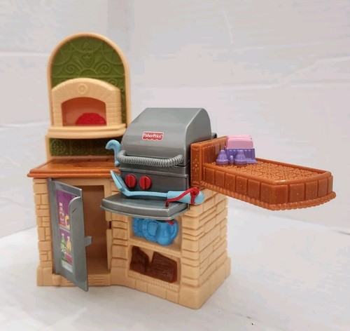 Fisher Price Loving Family Outdoor Barbeque AA Meter Maid Scooter Boat - 第 3/15 張圖片