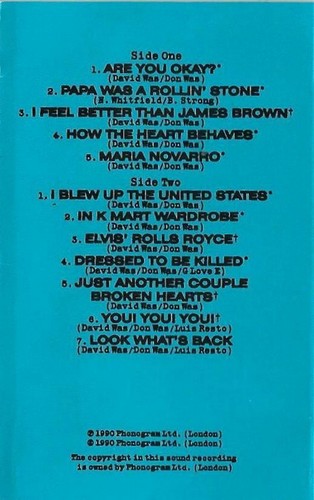 Was (Not Was) Are You Okay? CASSETTE ALBUM FONTANA UK issue Pop Rock Synth-pop - Picture 3 of 12