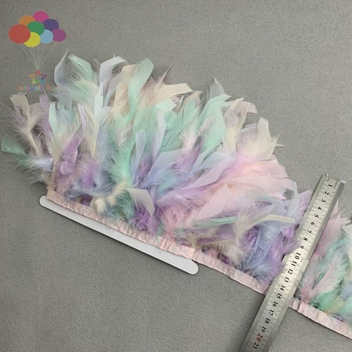 40 colori 2 metri 10-15 cm soffici piume di tacchino decorazione finiture Marabou Plumas - Foto 41 di 45