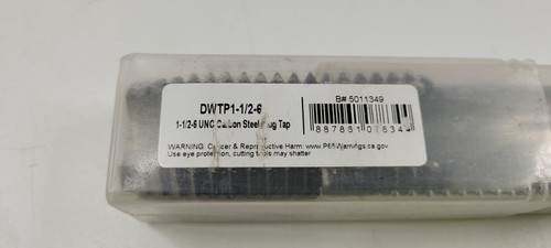 Drill America 1-1/2-6 UNC Carbon Steel Plug Tap DWTP1-1/2-6 - Picture 7 of 7