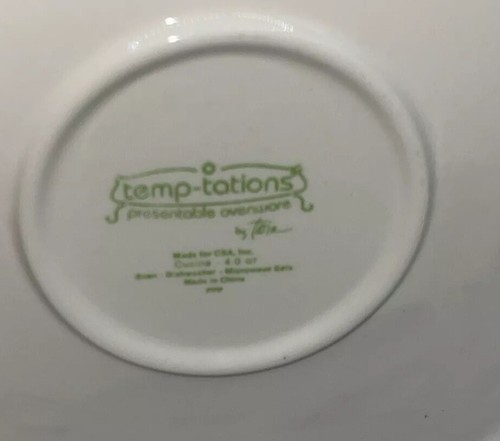 Temptations by Tara Cucina Salad/Pasta 4pc Bowl Set Scalloped Olives/Cheese EUC - Picture 3 of 12