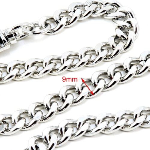 Cadena billetera DK Basic con correa fuerte para motociclista camionero llave (16") plateada CS154 - Imagen 5 de 7