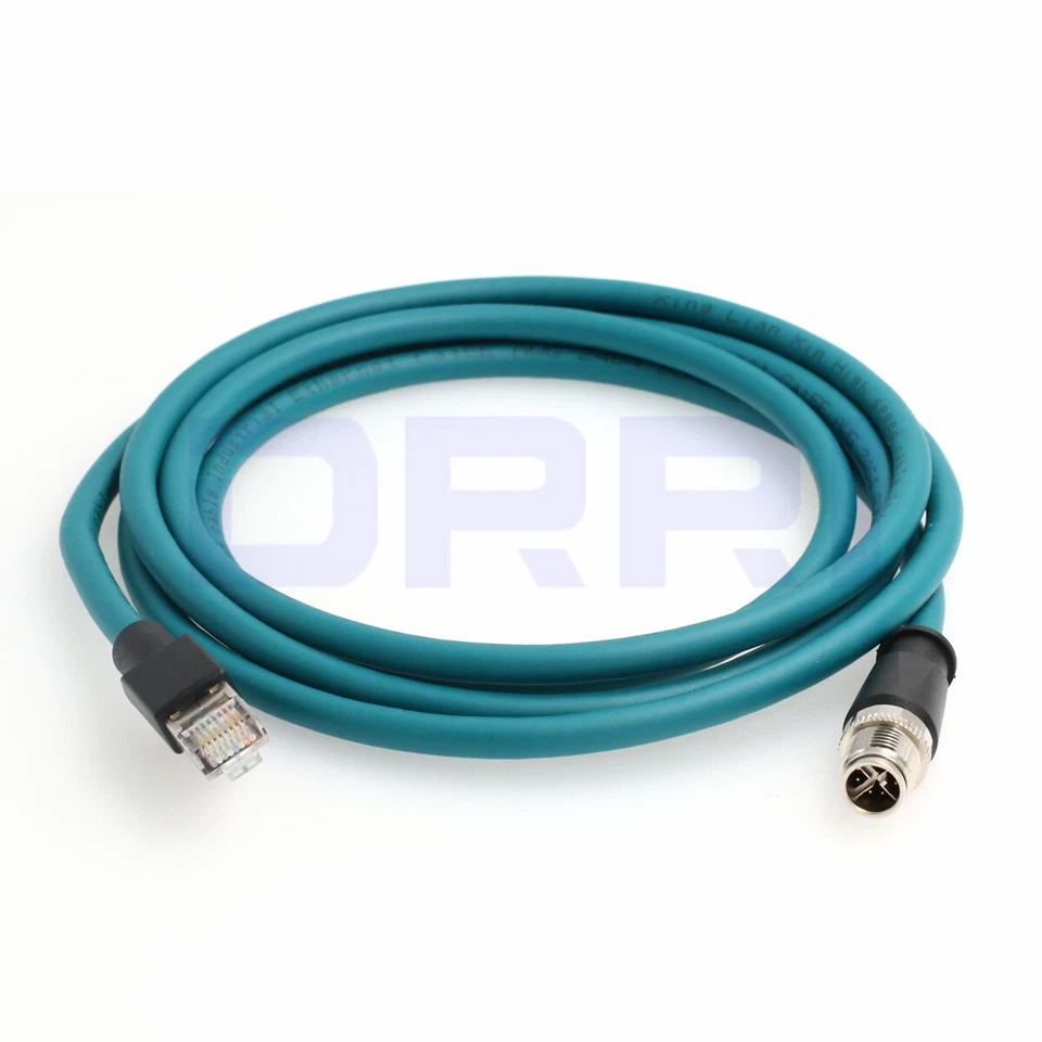M12 X-coded 8pin-RJ45 Gigabit Ethernet Cat6 Shielded cable fr cognex 262 cameras - Image 3 of 4