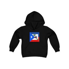 Kids Puerto Rican Haitian Flag Hoodie  Unisex Boricua Haiti