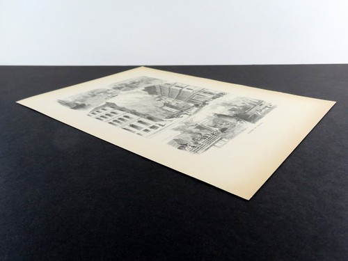 Chicago City and Park Scene, America storica 1874 antica incisione - Foto 4 di 4