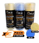 R.A. 3D Synthetic 3pk REUSABLE Cleaning Chamois Cloth for Car Super Absorbent