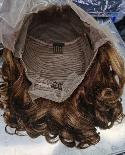 16INCH RAW INDIAN 13X4 TRANSPARENT FRONTAL WIG 180% DENSITY LOOSE WAVES BROWN 4# - Picture 2 of 12