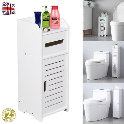 Bathroom Cabinet Unit Cupboard Storage Furniture W Door Toilet Paper Roll Holder Bathroom Cabinet Unit Cupboard Storage, Bathroom Furniture Cabinet Toilet Paper Roll Holder Storage Cupboard