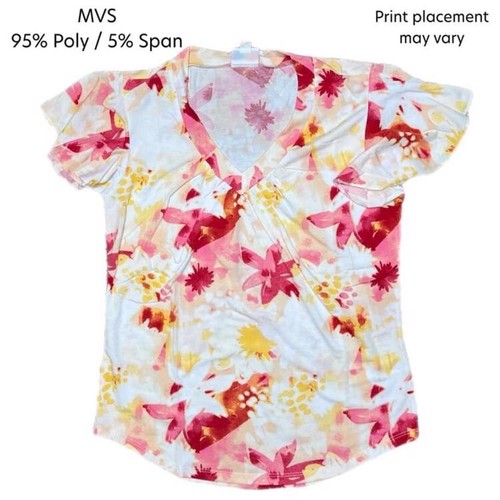 LuLaRoe Susie Top Womens 3XL Flutter Sleeve V-Neck Floral Print NEW - Picture 2 of 13