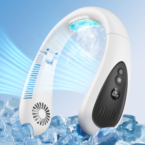 Neck Air Conditioner with Semiconductor Cooling Portable Fan USB Rechargeable US