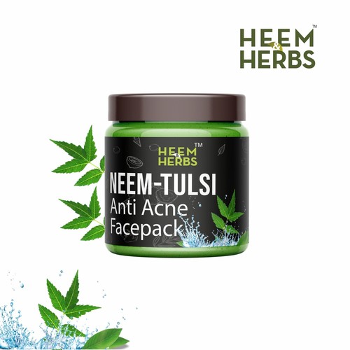 HEEM & HERBS Rose Charcoal Neem-Tulsi Face Pack 100 grams - Picture 3 of 9