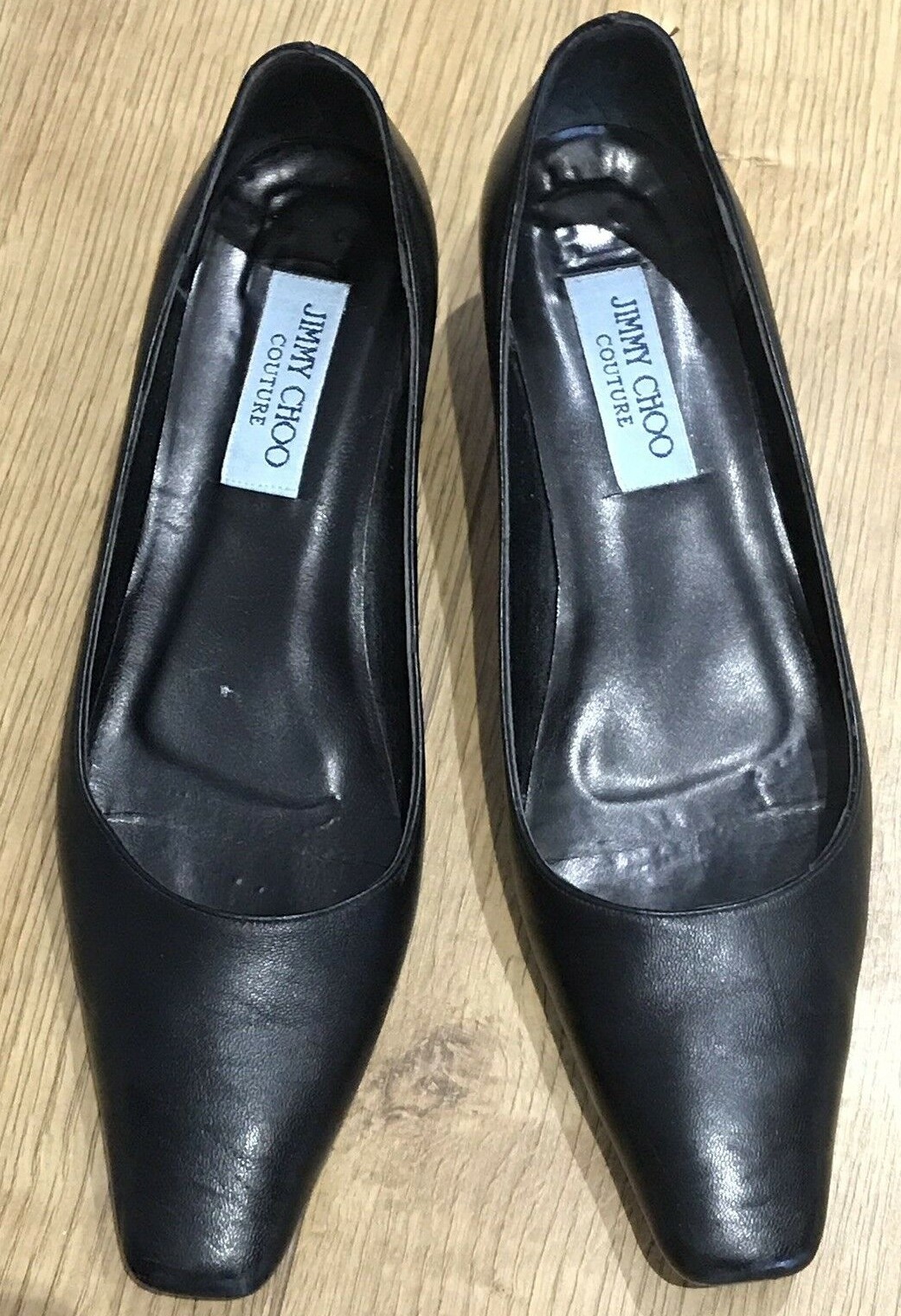Jimmy Choo Couture, London - Black Hand Made Kitten Heel Court shoes Size 38.5 Jimmy Choo Couture, London - Black Hand Made Kitten Heel Court shoes Size 38.5