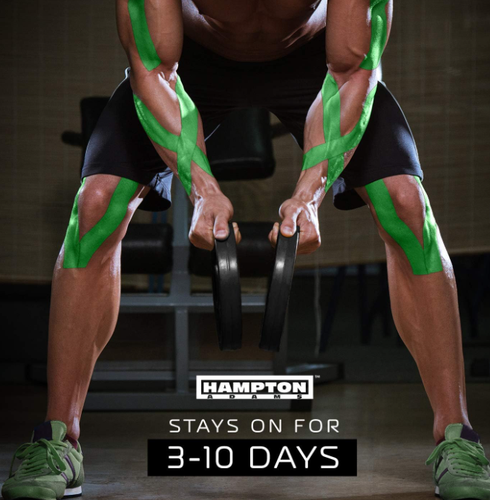Hampton Adams Premium Kinesiology Tape Green - 2" x 135' - Waterproof - Sealed - Picture 9 of 11