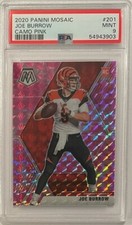 2020 Mosaic Camo Pink #201 Joe Burrow Bengals RC PSA 9! Freshly Graded!!!