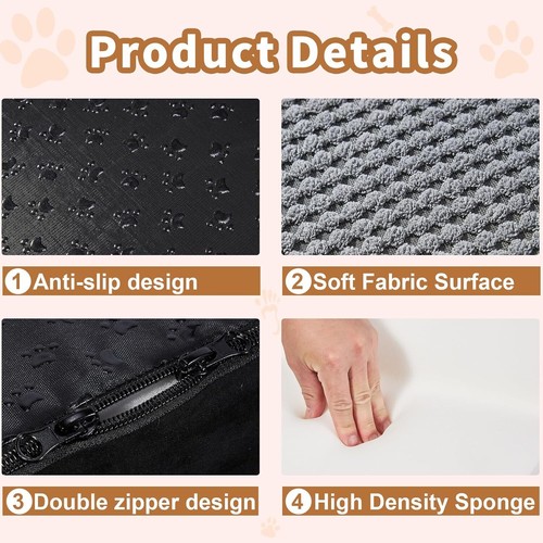 Dog Stairs for Small Dogs, 5 Steps Pet High Beds wider 5-Step-Grey - Picture 3 of 7