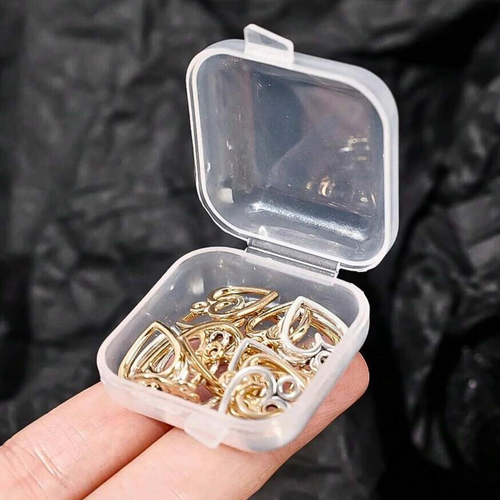 Mini Plastic Box Clear Small Jewellery Boxes 50Pc Pills Storage Empty Containers - Picture 6 of 8