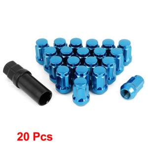 16 PC RED STEEL LOCKING HEPTAGON SECURITY LUG NUTS FOR WHEELS//RIMS 12X1.25 A