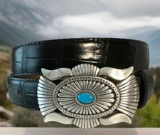 Justin Leather Belt Classic Concho Buckle C20101 Size 30 NWT List 37