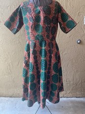 NIGERIAN WAX ANKARA DRESS  CULTURAL ETHNIC CLOTHING AFRICA 
