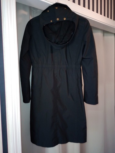Burberry Carminton Black Trench Coat with Removable Hood Size 4R - Picture 4 of 16
