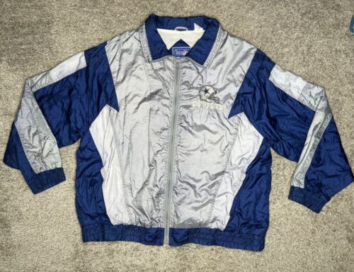 Vtg 90s Dallas Cowboys Team NFL Color Works Dimensionals Wind Breaker Jacket 2X