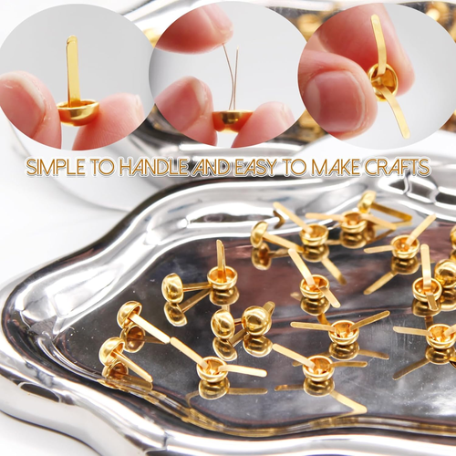 300Pcs Brass Fasteners Scrapbooking Brads round Head Brass Plated Fasteners for - Picture 5 of 12
