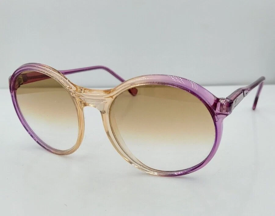 复古康宁 4098 紫色圆形太阳镜框 — 第 2/4 张图片