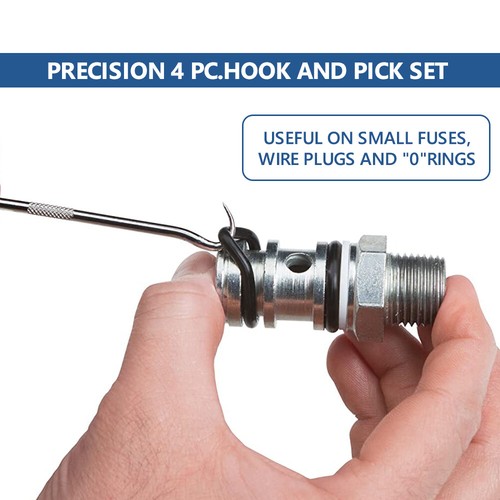 10Pcs Car Pick & Hook Set O Ring Oil Seal Gasket Puller Remover Craft Hand Tools - Picture 4 of 6