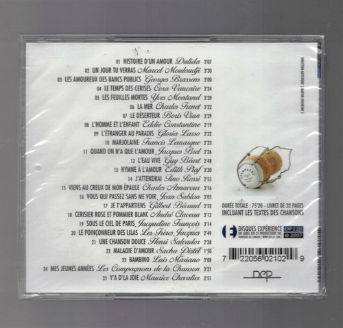 CD / Sous le ciel de Paris / 25 chansons immortelles / Brand New + Sealed - Imagen 2 de 2