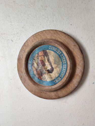 Ciotola da barba vintage Currier and Ives di Williams legno XIX secolo USA - Foto 6 di 6