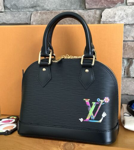 2025 Louis Vuitton x Murakami Black Alma BB Shoulder Small Bag Receipt US SELLER - Picture 3 of 15