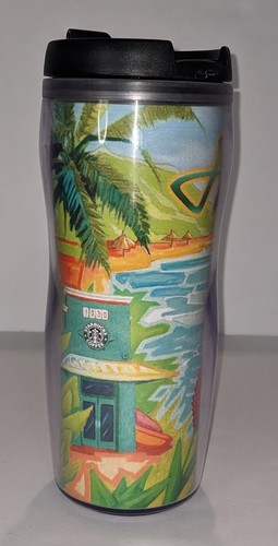 Starbucks Barista Coffee Tumbler Hawaii SurferTravel Series 16 oz 2004 - Picture 3 of 7
