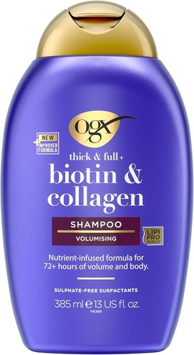 Biotin & Collagen Hair Thickening Sulfate Free Shampoo/Conditioner OGX 88-385ml - Picture 2 of 7