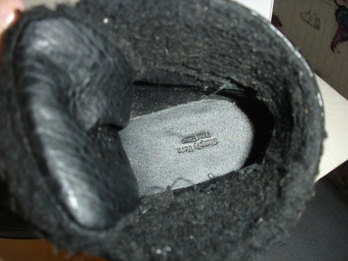 Women Black Sherpa lined ANKLE BOOTS 6.5 Simply Vera - Picture 5 of 7