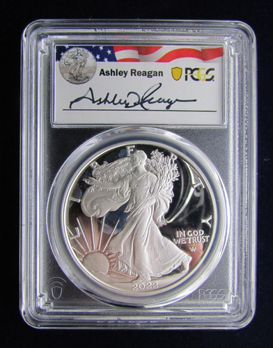 2022-W 1oz Silver Eagle - Reagan Legacy Series Ashley Reagan Auto PCGS PR69DCAM - Picture 2 of 2