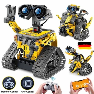 MARKENLOS 3 in1 RC Wall-e Roboter Technik+App Ferngesteuerter Roboter Bauspielzeg 520Stk