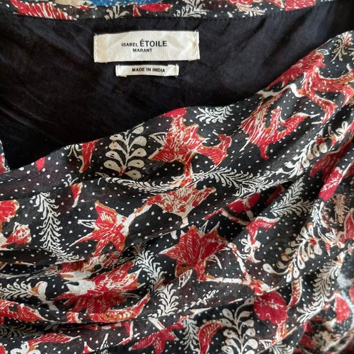 Isabel Marant Etoile Esther Kleid Gr. XS One Shoulder bedruckt Mini Rüschensaum - Bild 15 von 23