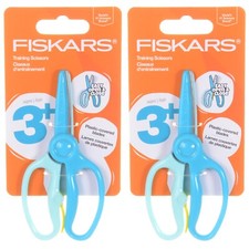 Fiskars 5" Training Safety Scissors for Preschoolers Ages 3+ Turquoise (2 Pack)