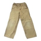Carhartt Pants Boys 10 Regular Fit Canvas Cargo Carpenter Utility Cotton Brown