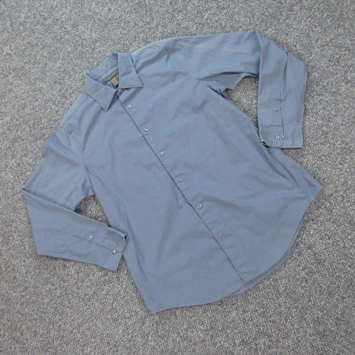 Camisa Banana Republic Para Hombre Extra Grande Gris Elastizada Clásica Abotonada - Imagen 2 de 18