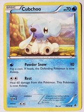 Cubchoo 28/98 LP - Emerging Powers Pokemon Card - $2 Combined Ship - Sui Art